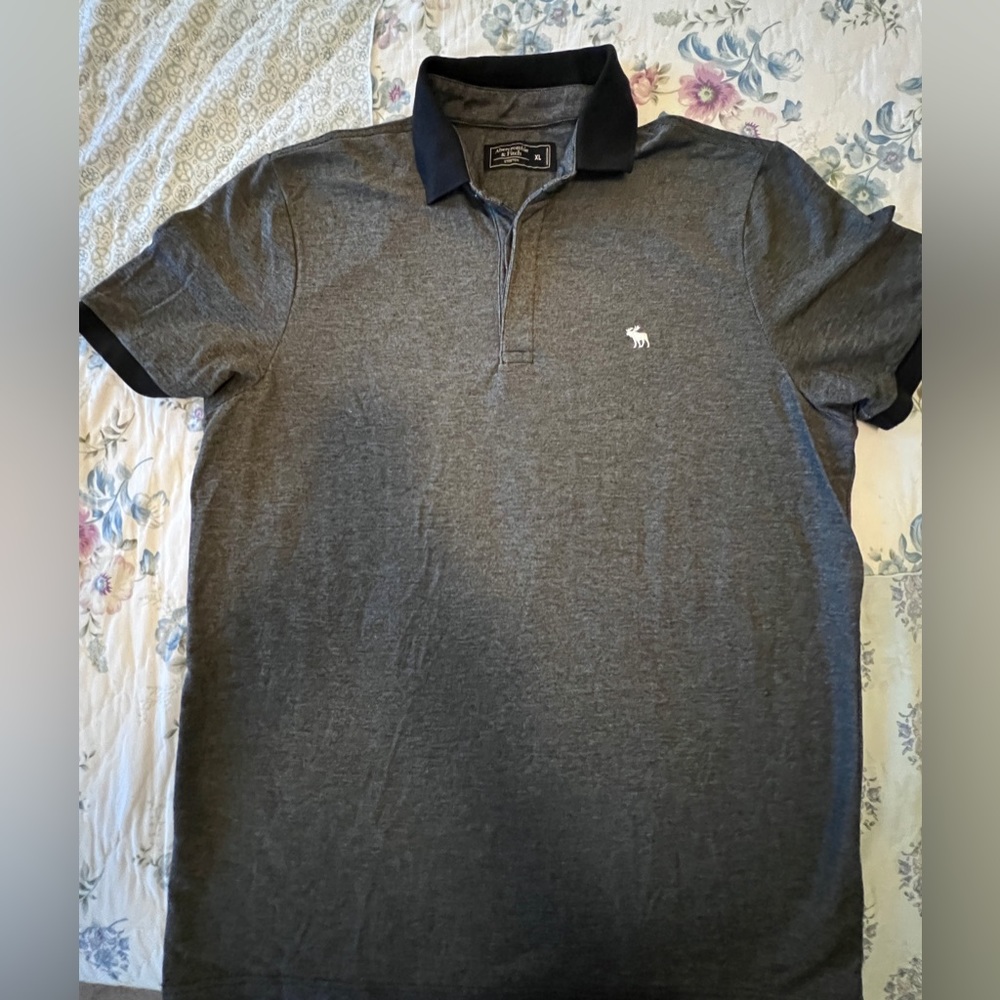 Abercrombie and Fitch XL Blue polo cotton stretch polo